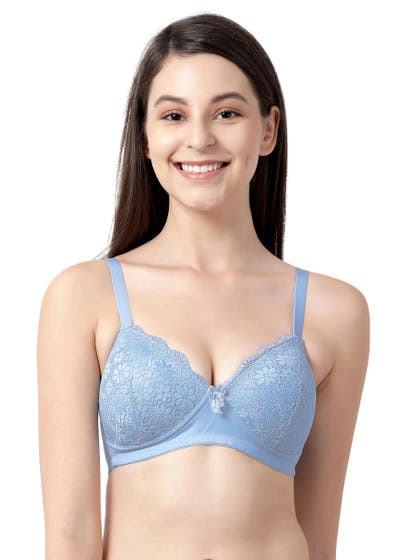 Taabu Delicate Blue Lace Cup Everyday Wirefree Bra