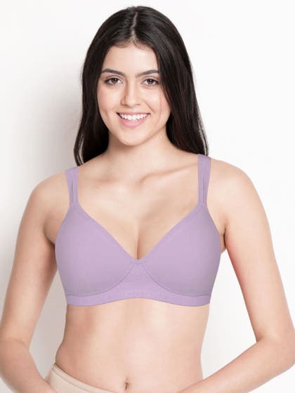 Taabu Lilac Purple Everyday Broad Strap Padded Wirefree Bra