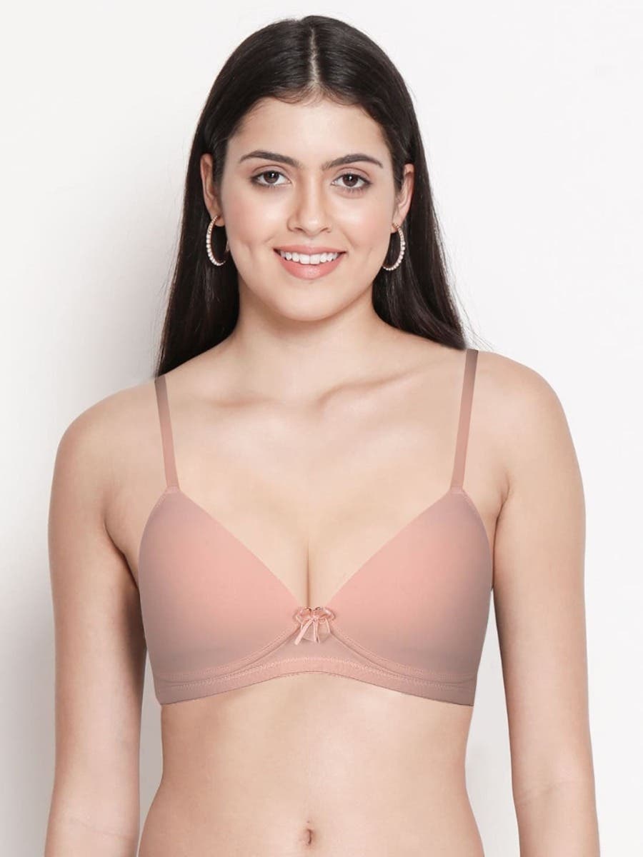Taabu Black Beauty Heart Print Padded Wirefree T shirt Bra