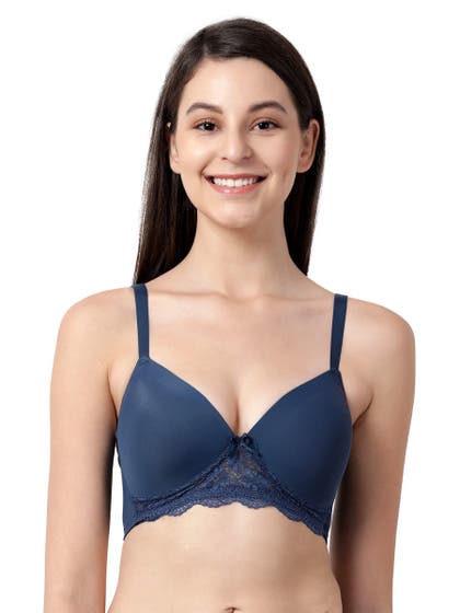 Taabu Dipper Blue Lace Everyday Padded Wirefree T-shirt Bra