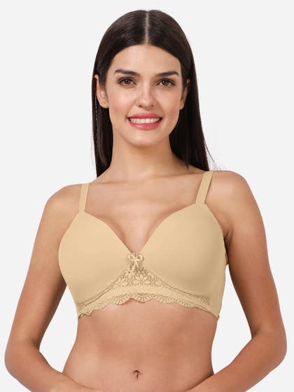 Taabu Buff Skin Lace Everyday Padded Wirefree T-shirt Bra