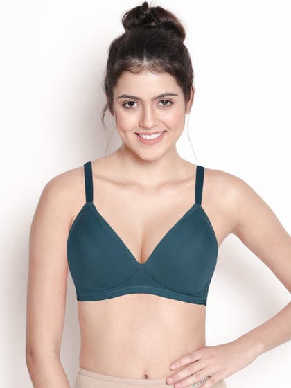 Taabu Ocean View Blue Padded Casual Full Coverage Bra