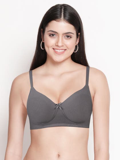 Susie Stromfront Grey Padded Wirefree Everyday TShirt Bra