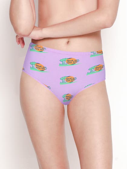 Susie Pastel Lilac Vibrant Print Hipster Panty