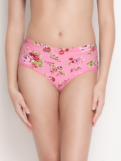 Susie CandyPink Floral Print Full Coverage Hipster Panty