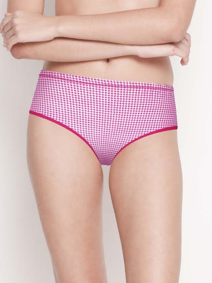 Susie Candy Print Check Print Full Coverage Hipster Panty
