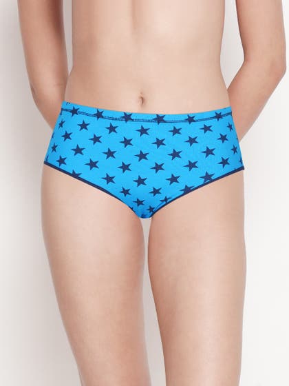 Susie Methyl Blue Star Printed Hipster Panty