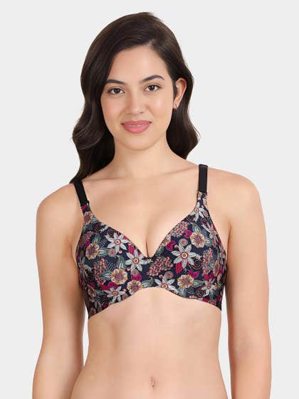Shyaway HANA Multicolor Floral Broad Winged Seamless T-Shirt Bra