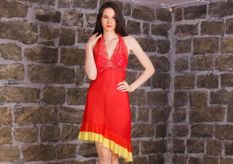 Padded Babydoll Dress