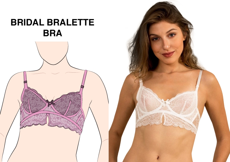 Bridal bralette bra