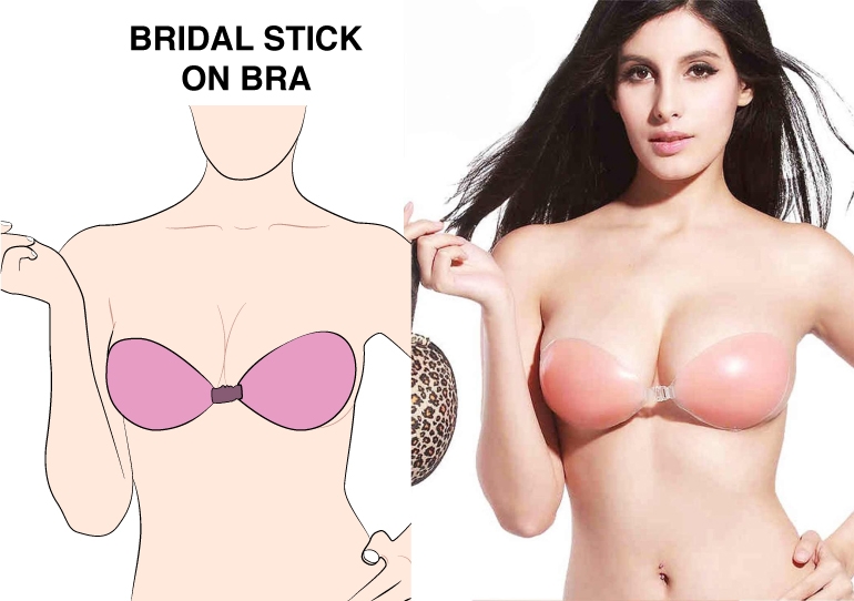 Bridal stick-on bra