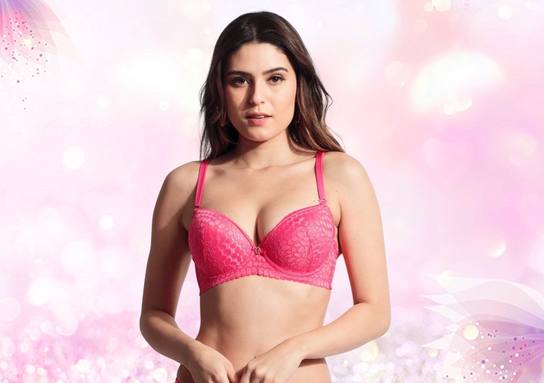 Pink Color Bridal Bra