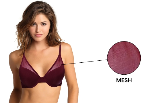 Mesh Fabric Bra