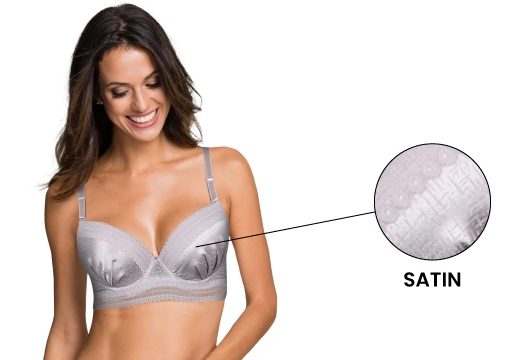 Satin fabric Bra