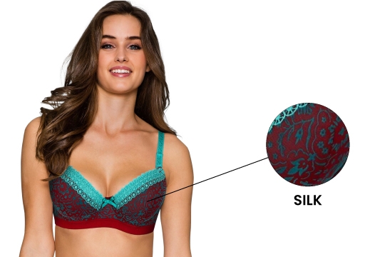 Silk fabric Bra